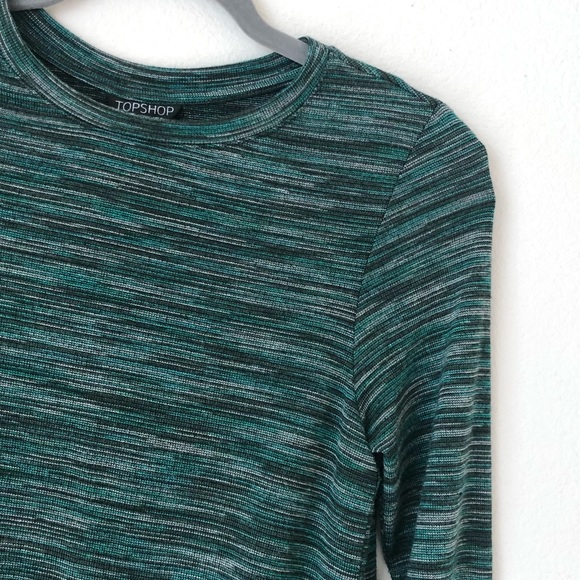 \Topshop\• Green Striped Sweater Dress - Picture 2 of 14